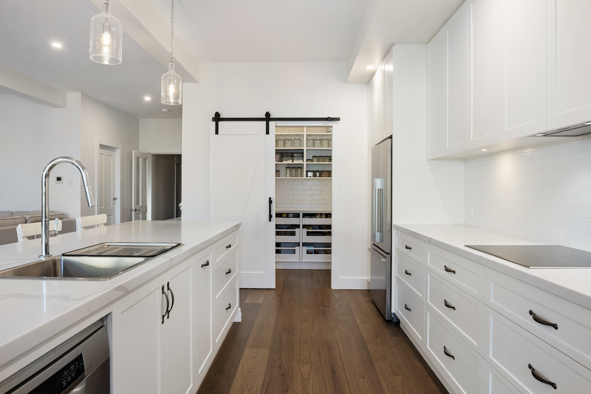 White color new style renovated kitchen by kitchenkraft